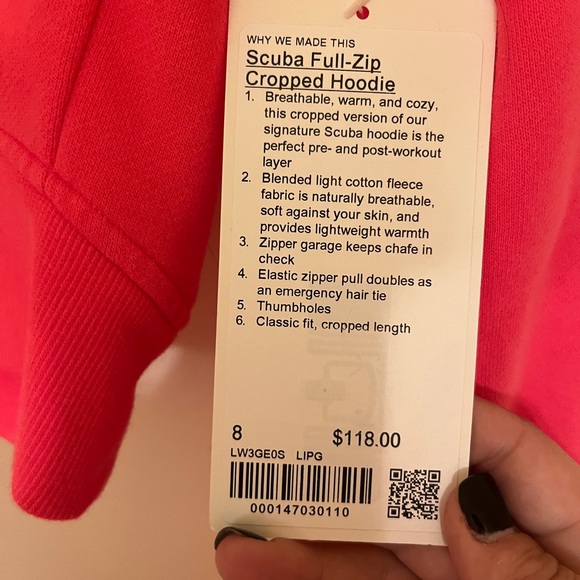 Lululemon cropped scuba full zip hoodie NWT - Picture 5 of 11